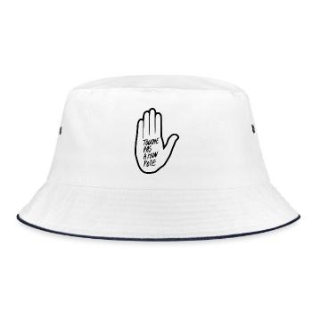 Meinen Kumpel nicht anfassen - Bucket Hat - Weiß/Navy - Vorne