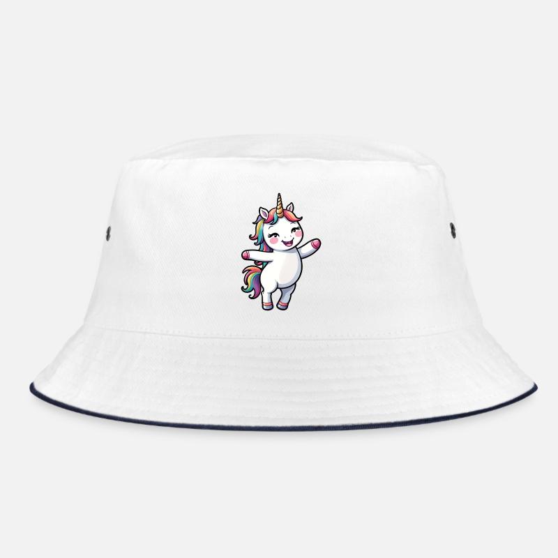 Enfants Mignon Dessin Animé Licorne - Bob - blanc/marine