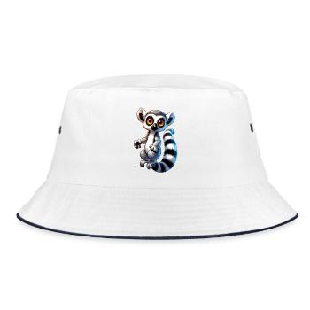 Lemur - Bucket Hat - white/navy - Front