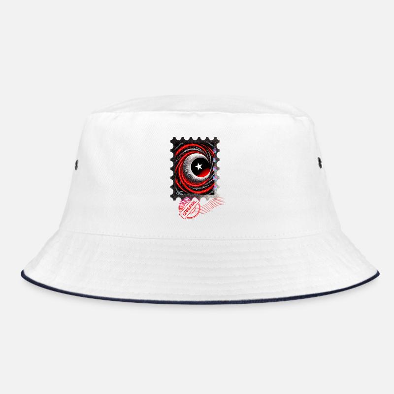 Turkey Stamp - Bucket Hat - Weiß/Navy