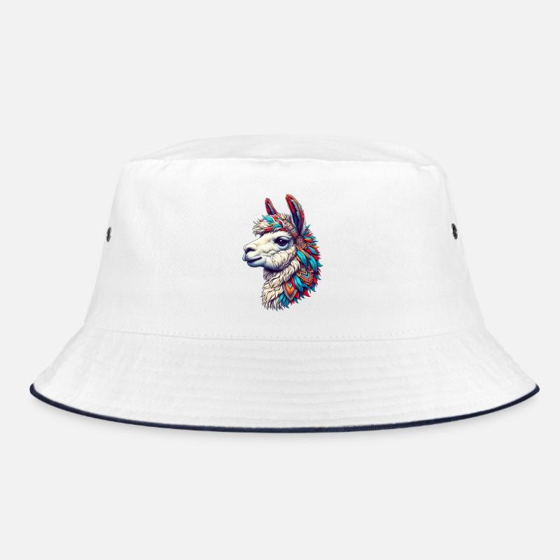 Alpaka - Bucket Hat - Weiß/Navy
