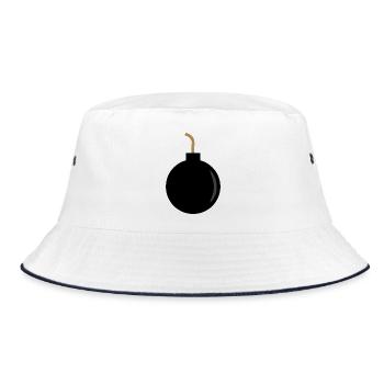 Bombe - Bucket Hat - Weiß/Navy - Vorne