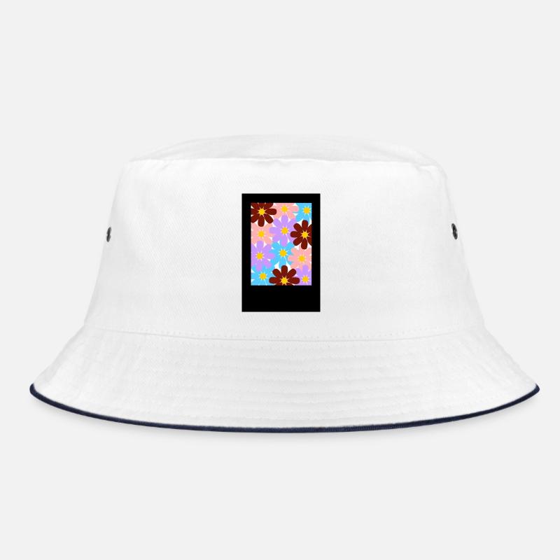 Motif de fleur coloré - Bob - blanc/marine