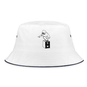 Rap Freestyle Contest Open Mic Hip Hop - Bucket Hat - white/navy - Front