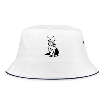 Chat Maine Coon - Bob - blanc/marine - Devant