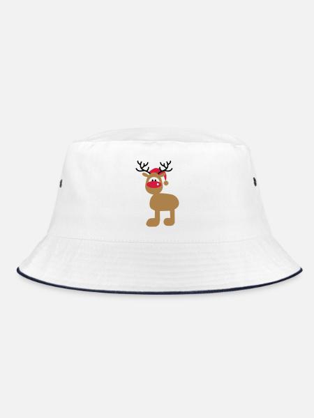 Orignal avec chapeau de Noël - Bob - blanc/marine - Devant
