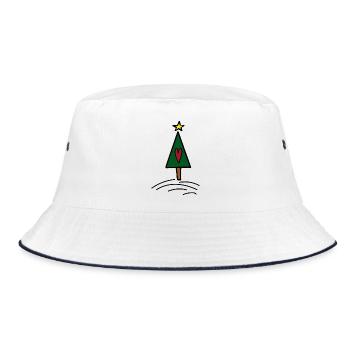 Funny design for Christmas - Bucket Hat - white/navy - Front