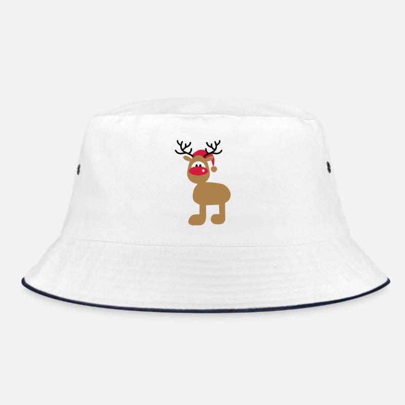 Weihnachten - Bucket Hat - Weiß/Navy