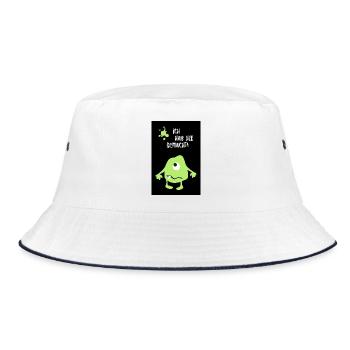 Poster Monster Halloween Comic Innocent Humor - Bucket Hat - white/navy - Front