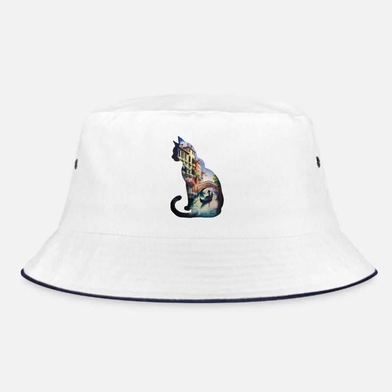 Venezianischer Stadtkreis Silhouette Bucket Hat