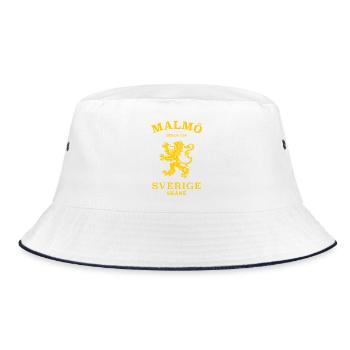 MALMÖ Sverige Schweden - Bucket Hat - Weiß/Navy - Vorne