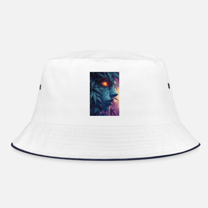 Leaf Face with Fire Eye Bucket Hat