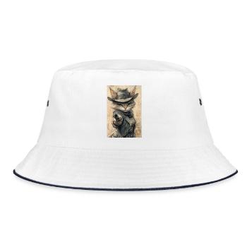 Chat Cowboy - Bob - blanc/marine - Devant