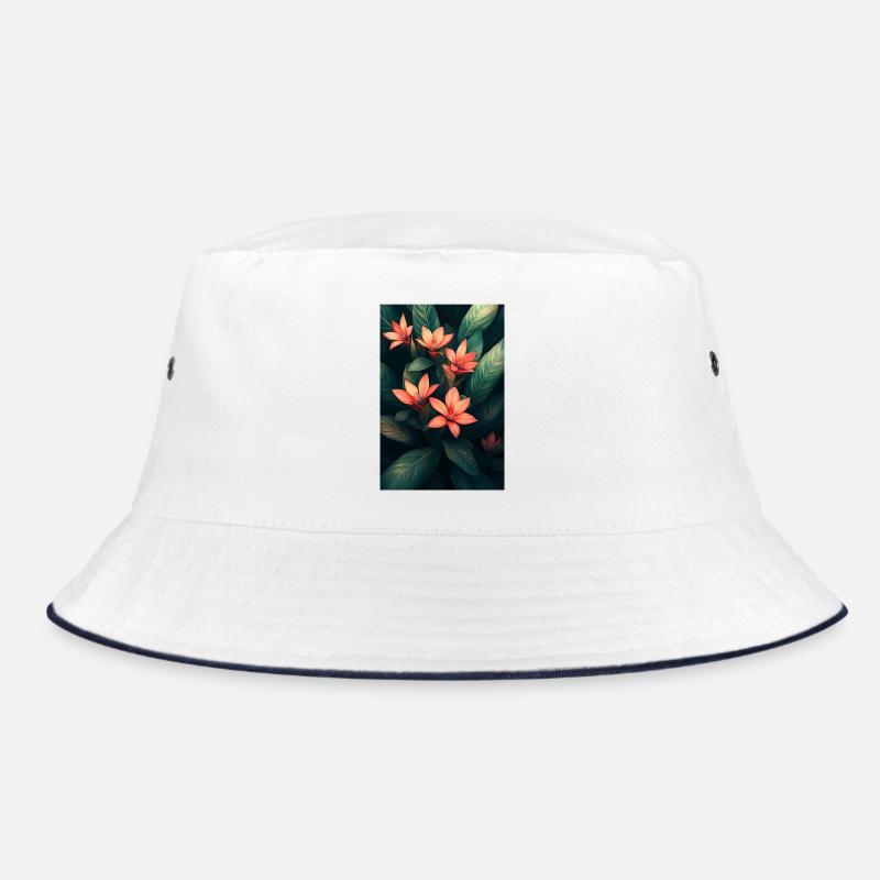 Fleurs tropicales orange au feuillage vert foncé Bob