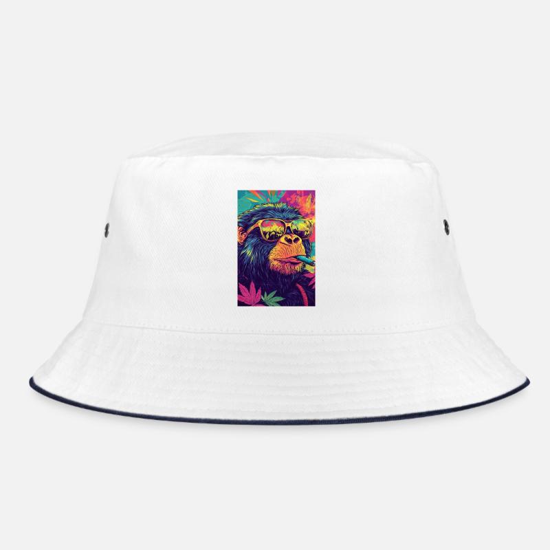 Psychedelischer Affe mit Sonnenbrille Bucket Hat
