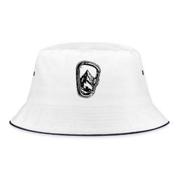 Design upload required - Bucket Hat - white/navy - Front