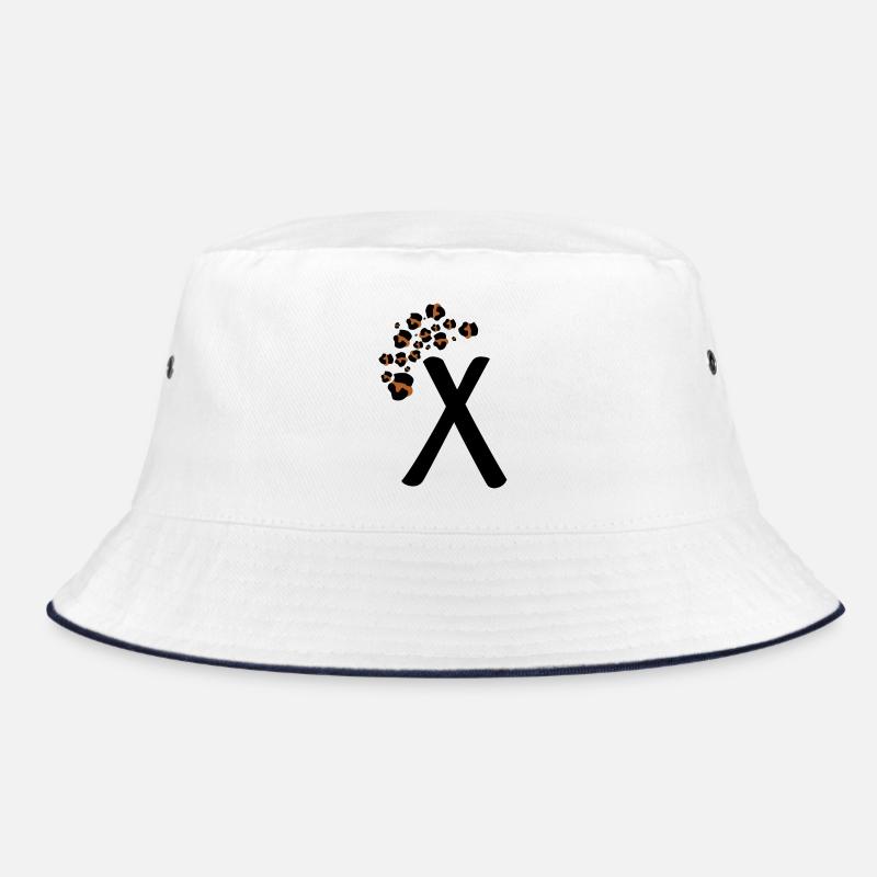 Buchstabe x Leopardenmuster Bucket Hat