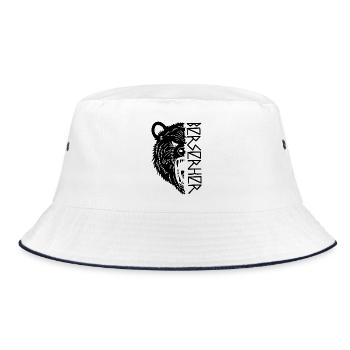 Black Bear Warrior - Bucket Hat - white/navy - Front