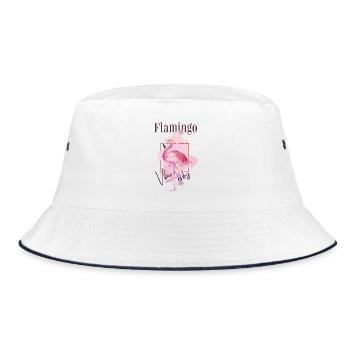 Flamingo Vibes Oiseau Exotique Été Rose Rose - Bob - blanc/marine - Devant