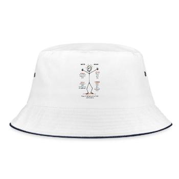 Hannah verkörpert Fürsorge - Bucket Hat - Weiß/Navy - Vorne