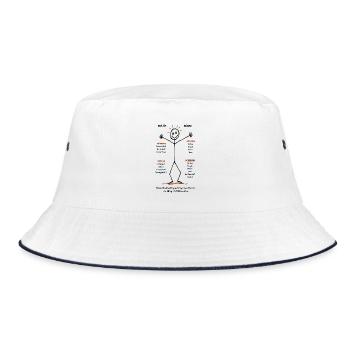 Eliana verkörpert Wärme - Bucket Hat - Weiß/Navy - Vorne