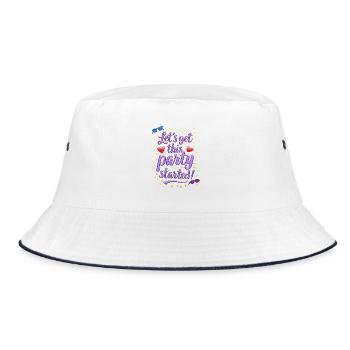 Lets get this party started - Bucket Hat - white/navy - Front
