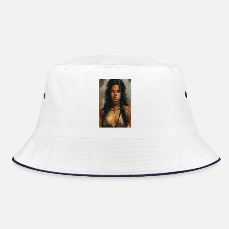 Poster Illustration Kriegerin Bucket Hat