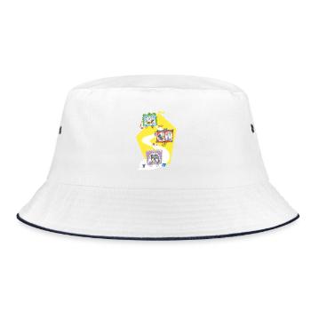 zoo animal circus - Bucket Hat - white/navy - Front