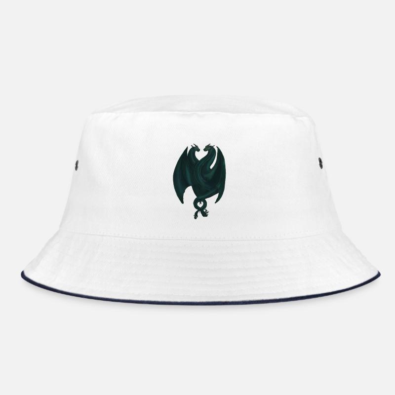 Drachen-Liebe - Bucket Hat - Weiß/Navy