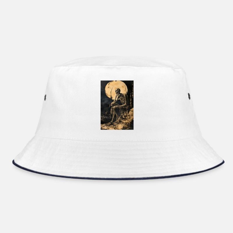 Poster Skeleton Illustration Bucket Hat