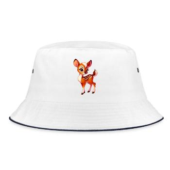 Fawn - Bucket Hat - white/navy - Front