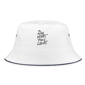 Do What You Love – Passion and Success in One - Bucket Hat - white/navy - Front