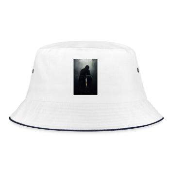 Poster Illustration Chevalier - Bucket Hat - Weiß/Navy - Vorne