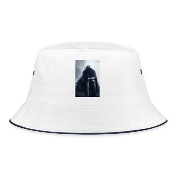 Poster Illustration Chevalier - Bucket Hat - Weiß/Navy - Vorne