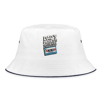 Dad's Playlist - Bucket Hat - white/navy - Front