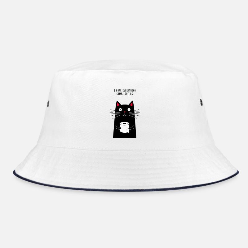 Ich hoffe, es geht gut - Bucket Hat - Weiß/Navy