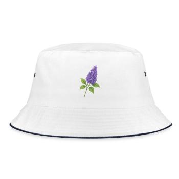 Lilac blossom – delicate spring splendour - Bucket Hat - white/navy - Front