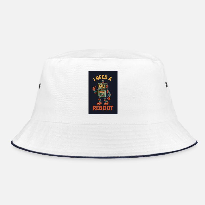 Reboot retro AI robot Bucket Hat