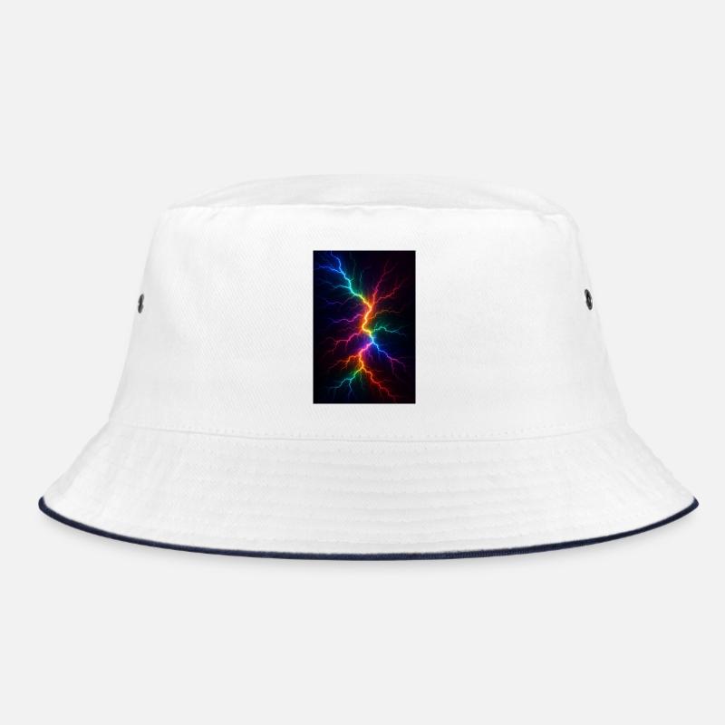 Rainbow Lightning Storm Bucket Hat