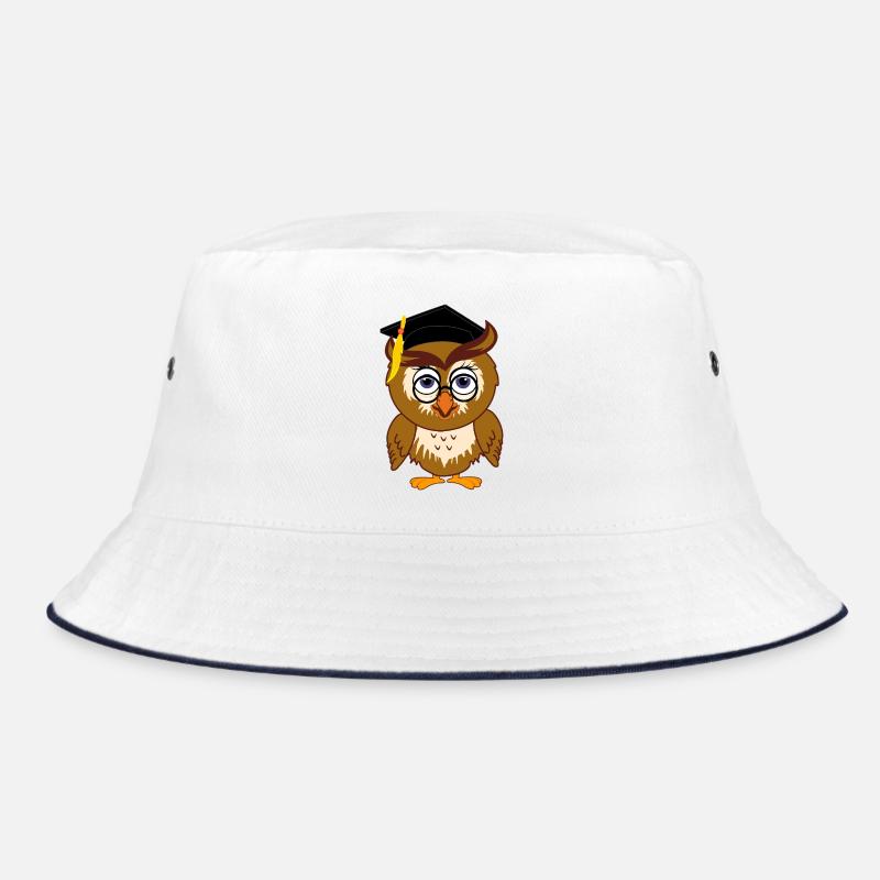 Kluge Eule mit Abschlusshut Bucket Hat