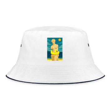 The Venus (at the beach) - Bucket Hat - white/navy - Front