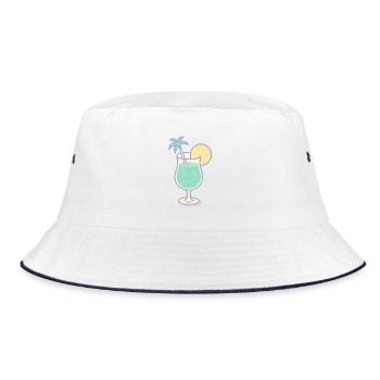 Sippin' in Paradise - Bucket Hat - white/navy - Front
