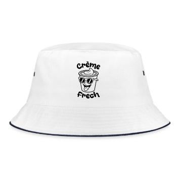 Crème Frech - Bucket Hat - Weiß/Navy - Vorne
