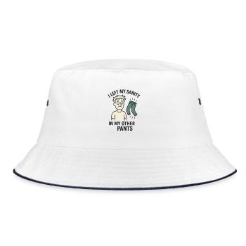 I left my sanity in my other pants. - Bucket Hat - Weiß/Navy - Vorne