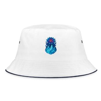 Glacial Bloom - Bucket Hat - white/navy - Front