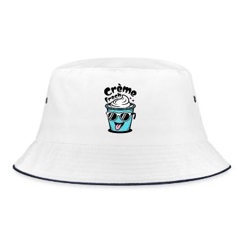 Crème Frech - Bucket Hat - Weiß/Navy - Vorne