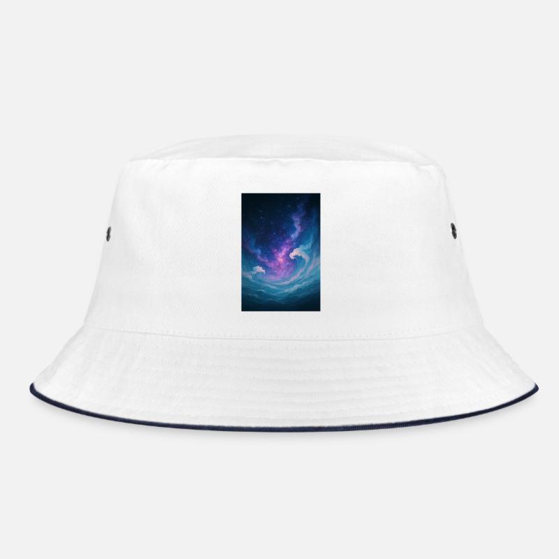 The Wave Universe - Bucket Hat - white/navy
