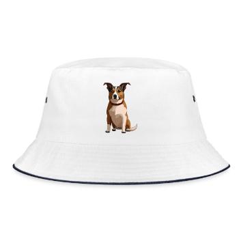 Le Jack Russell Terrier se reproduit dans un style géométrique - Bob - blanc/marine - Devant