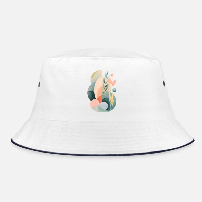 Pastel Abstract Flora Composition Bucket Hat