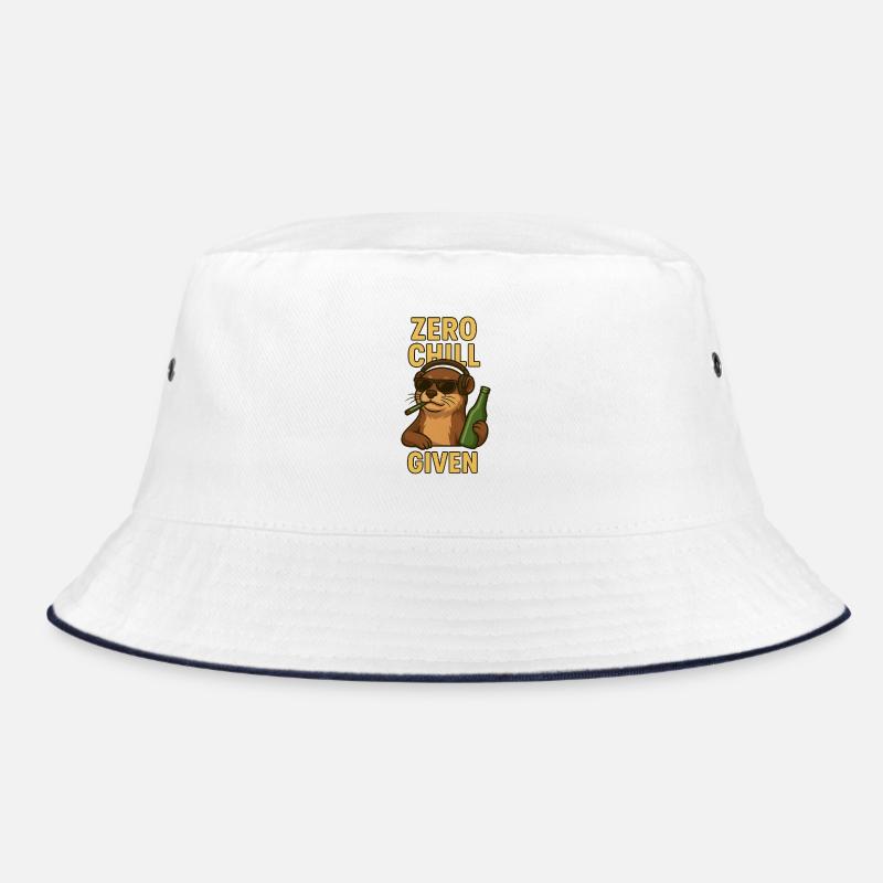 I Otter Be Left Alone - Bucket Hat - Weiß/Navy